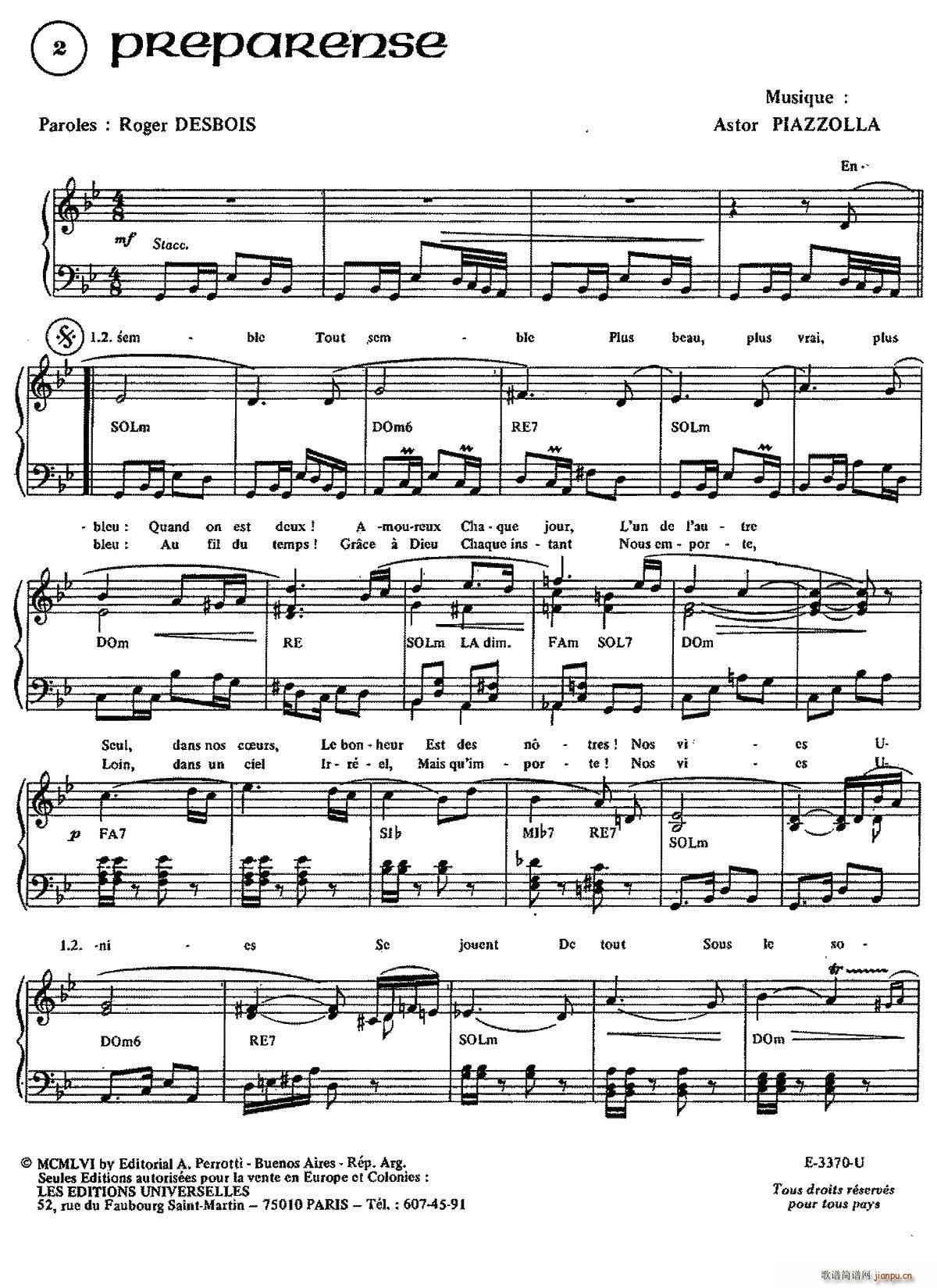 Piazzolla合集 2 Preparense(手风琴谱)1