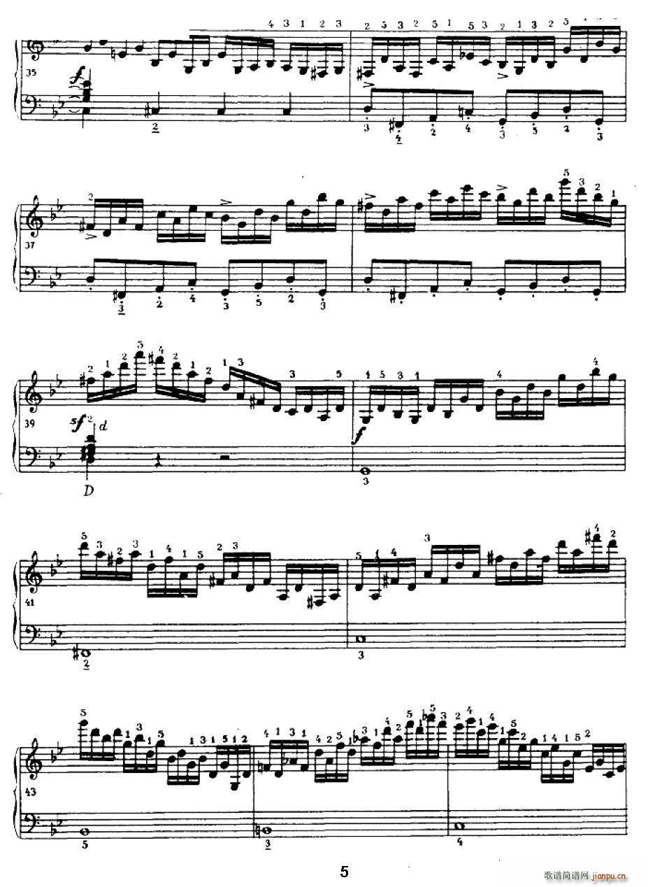 手风琴练习曲 5(手风琴谱)5