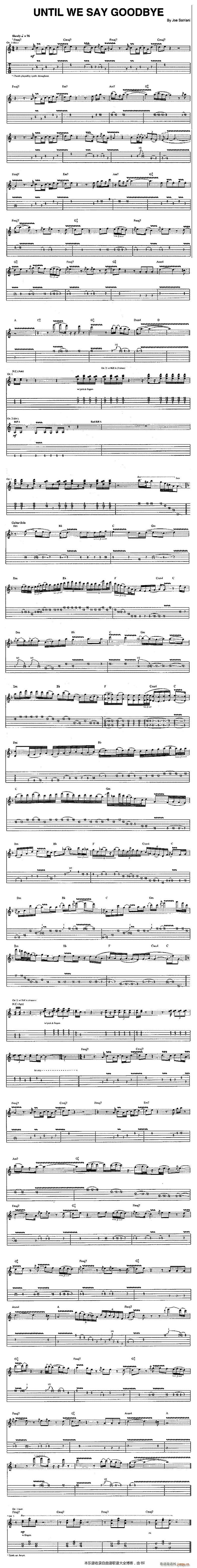 UntilWeSayGoodbye 手风琴独奏曲(手风琴谱)1