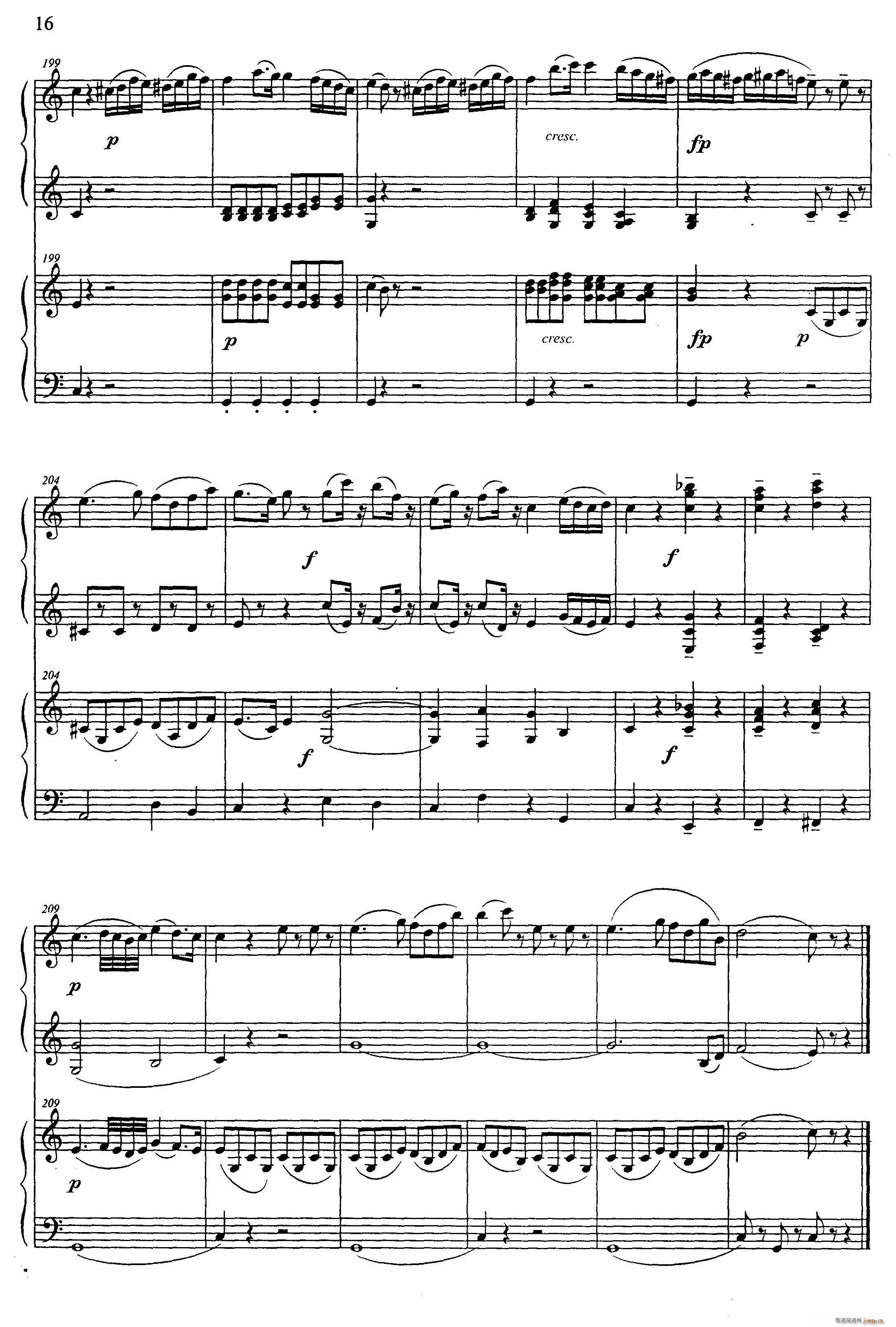 G大调弦乐小夜曲 第二乐章 二重奏(手风琴谱)6