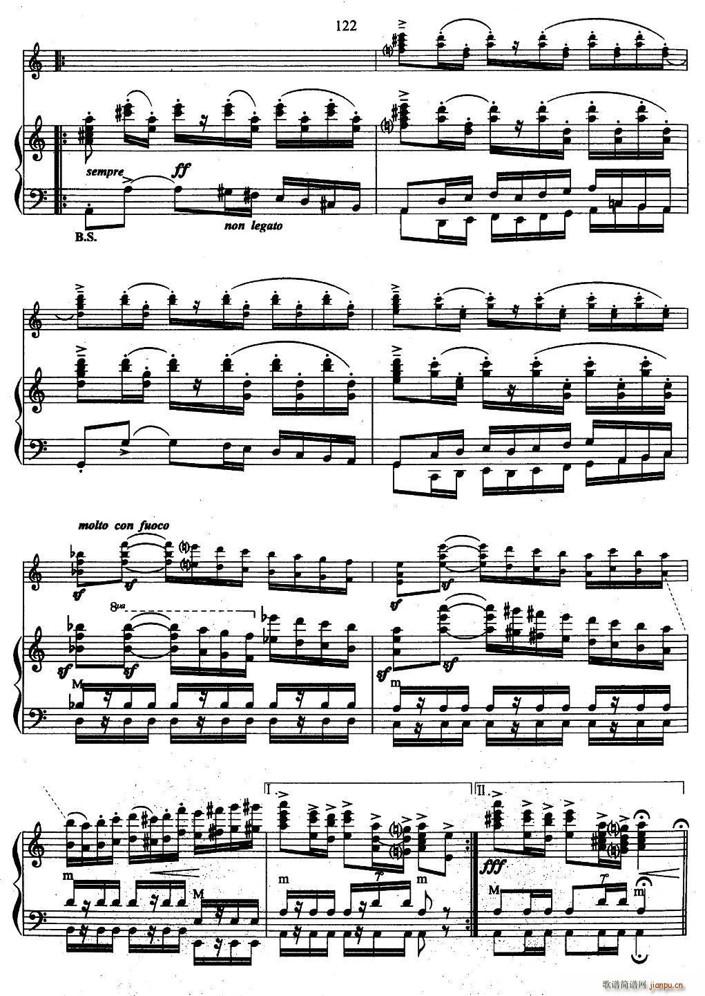 帕格尼尼主题音乐会练习曲 6 10(手风琴谱)3