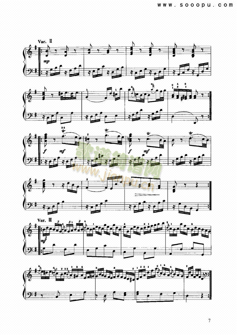 奏鸣曲键盘类手风琴(其他乐谱)7