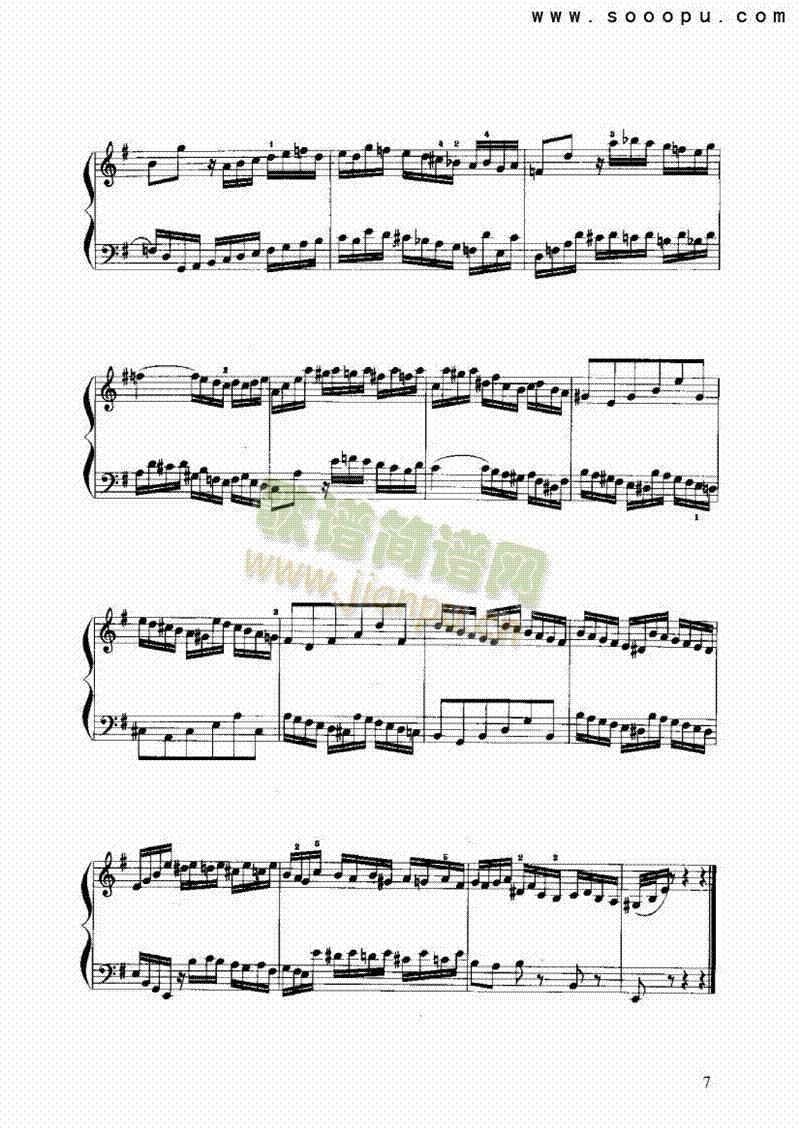 e小调前奏曲与赋格键盘类手风琴(其他乐谱)7