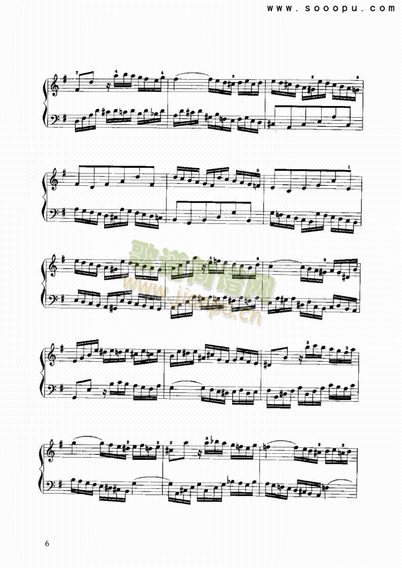 e小调前奏曲与赋格键盘类手风琴(其他乐谱)6