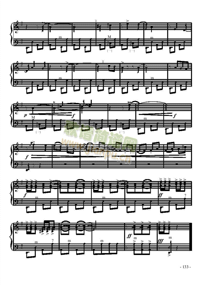 六级乐曲键盘类手风琴(其他乐谱)5