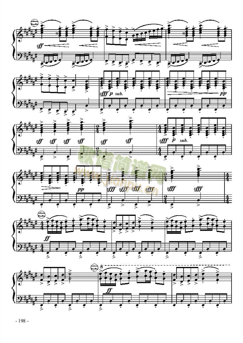 八级乐曲键盘类手风琴(手风琴谱)7