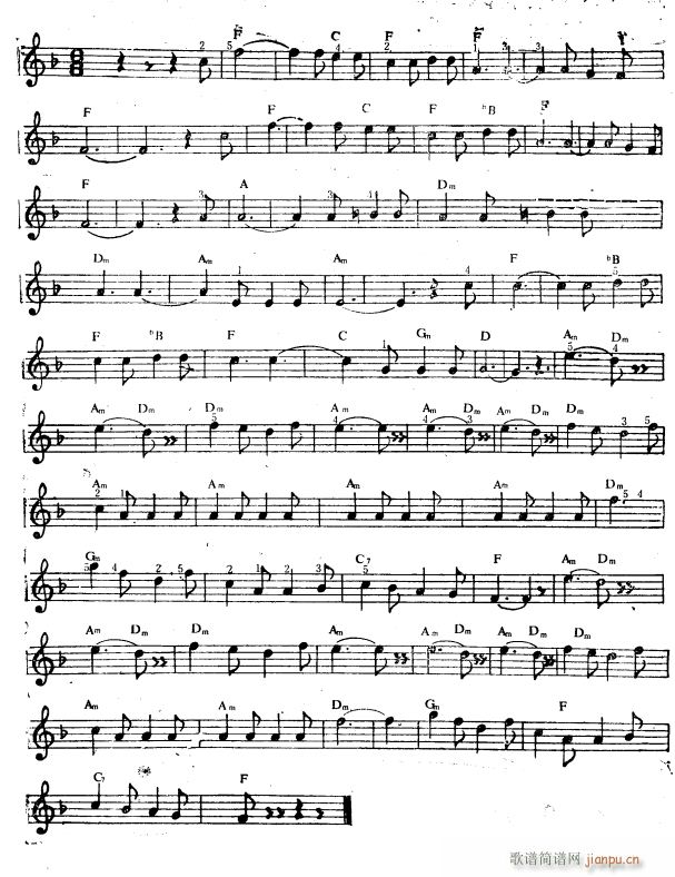 富尼古利 简(电子琴谱)3