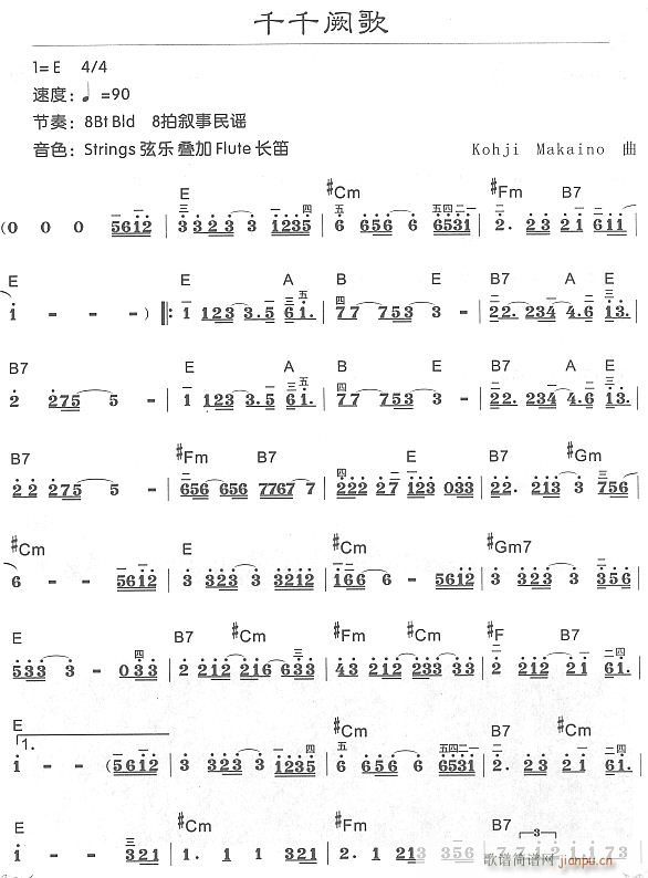 千千阙歌1(电子琴谱)1