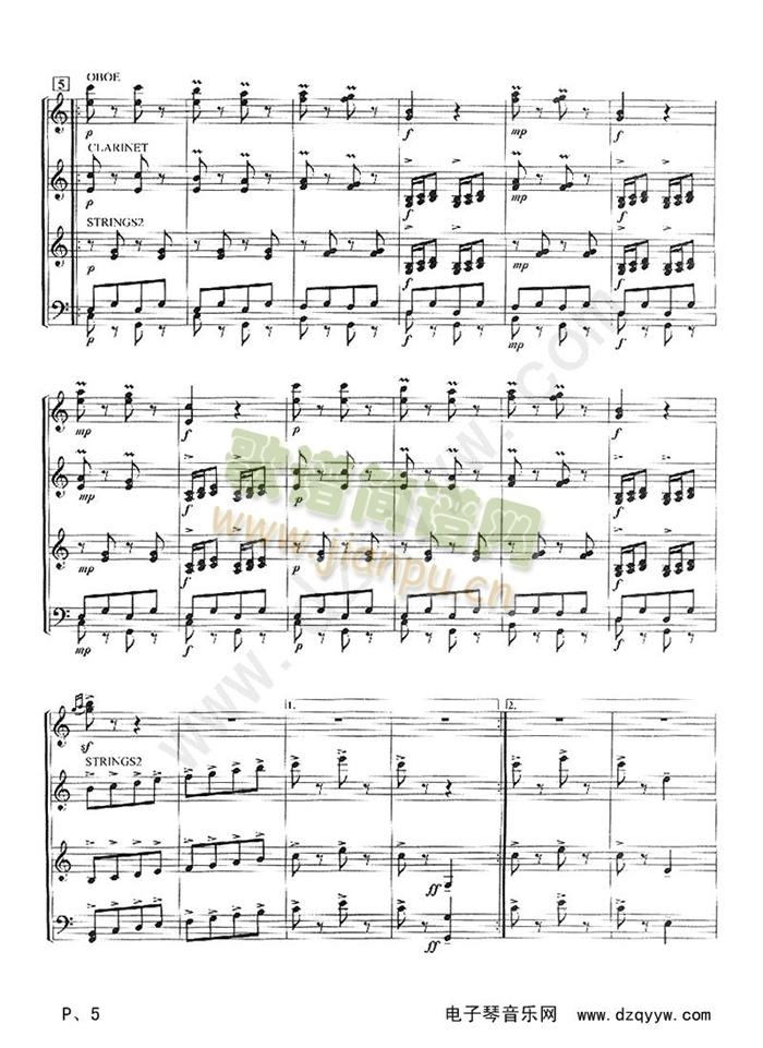 闲聊波尔卡(四重奏)(电子琴谱)5