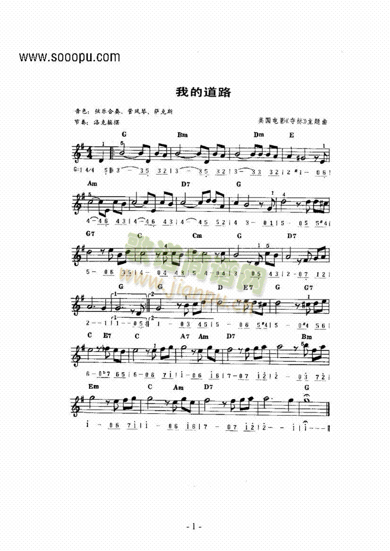 主题曲键盘类电子琴(其他乐谱)1