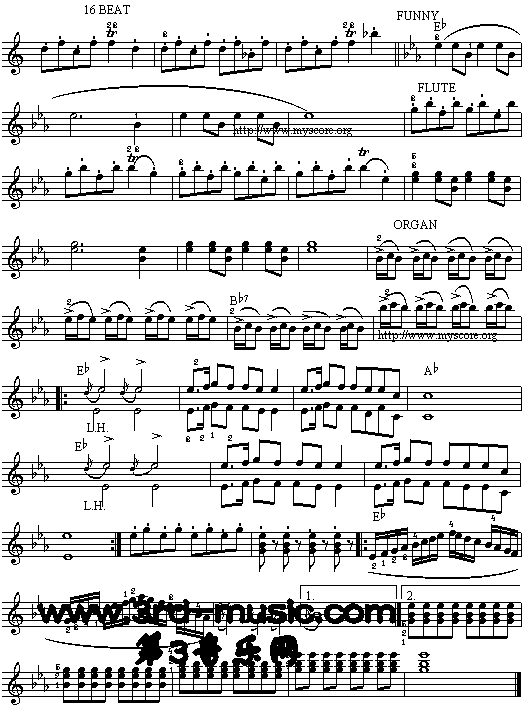 北京喜讯到边寨(电子琴谱)3