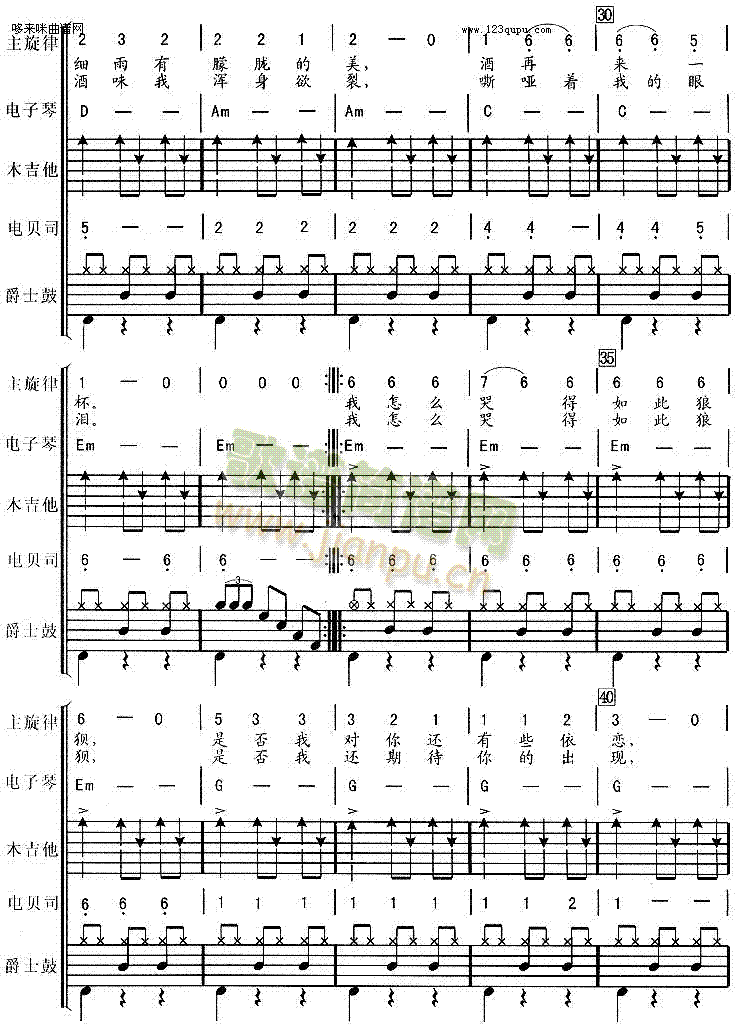 痛哭的人(吉他谱)3