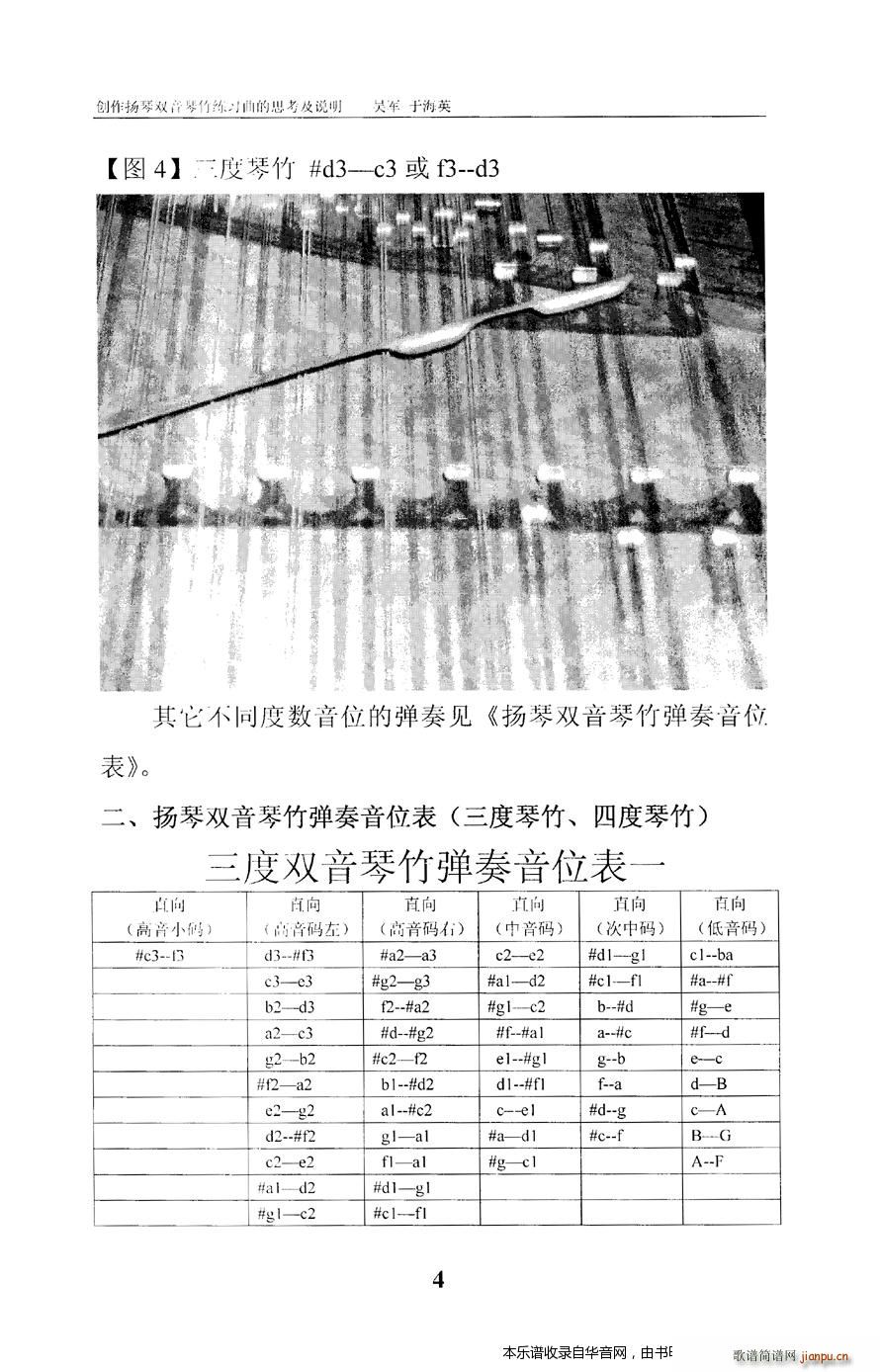 扬琴双音琴竹练习曲30首(古筝扬琴谱)9