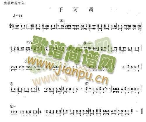 下河调(古筝扬琴谱)1