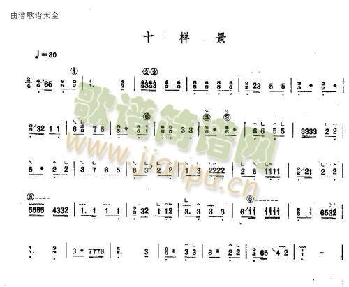 十样景(古筝扬琴谱)1