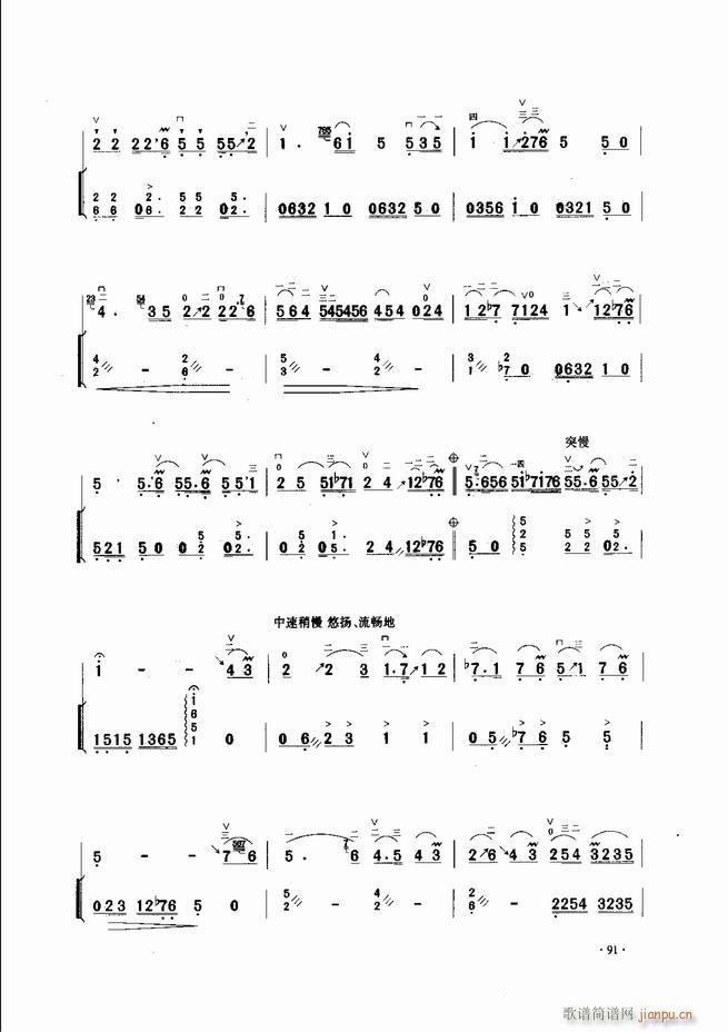 中国二胡名曲集锦南北音乐风格 61 120(二胡谱)31
