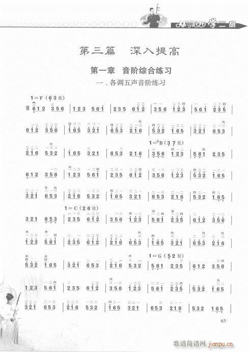 从零起步学二胡轻松入门61-80(二胡谱)3