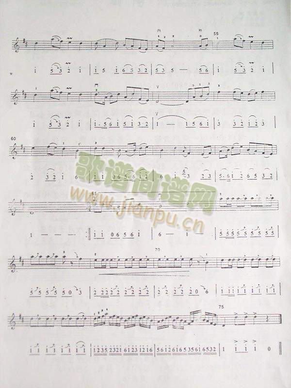 拔根芦柴花(二胡谱)3