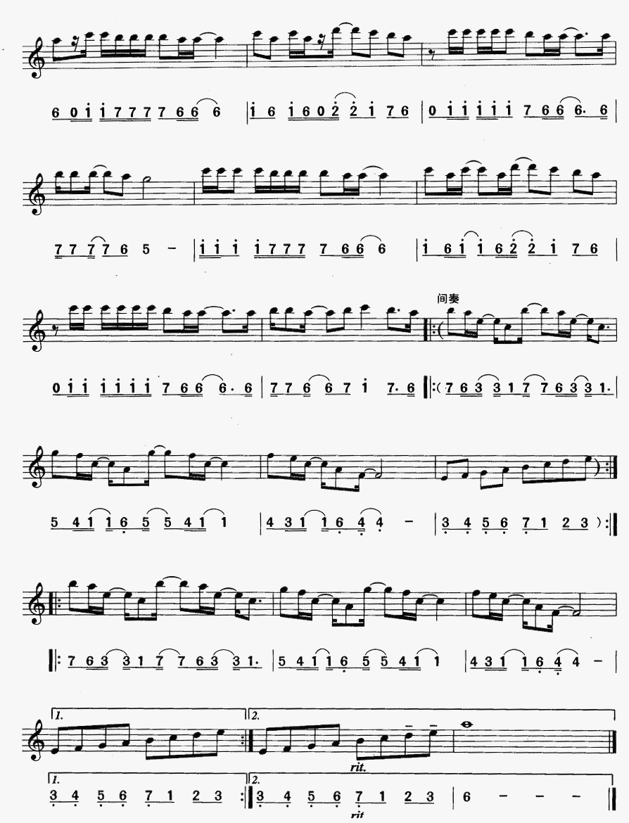 无心细语(萨克斯谱)3