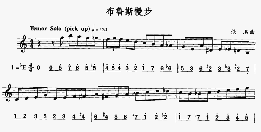 布鲁斯漫步(萨克斯谱)1