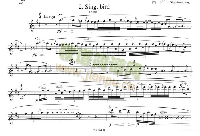 须川展也的毛绒鸟奏鸣曲二(萨克斯谱)1