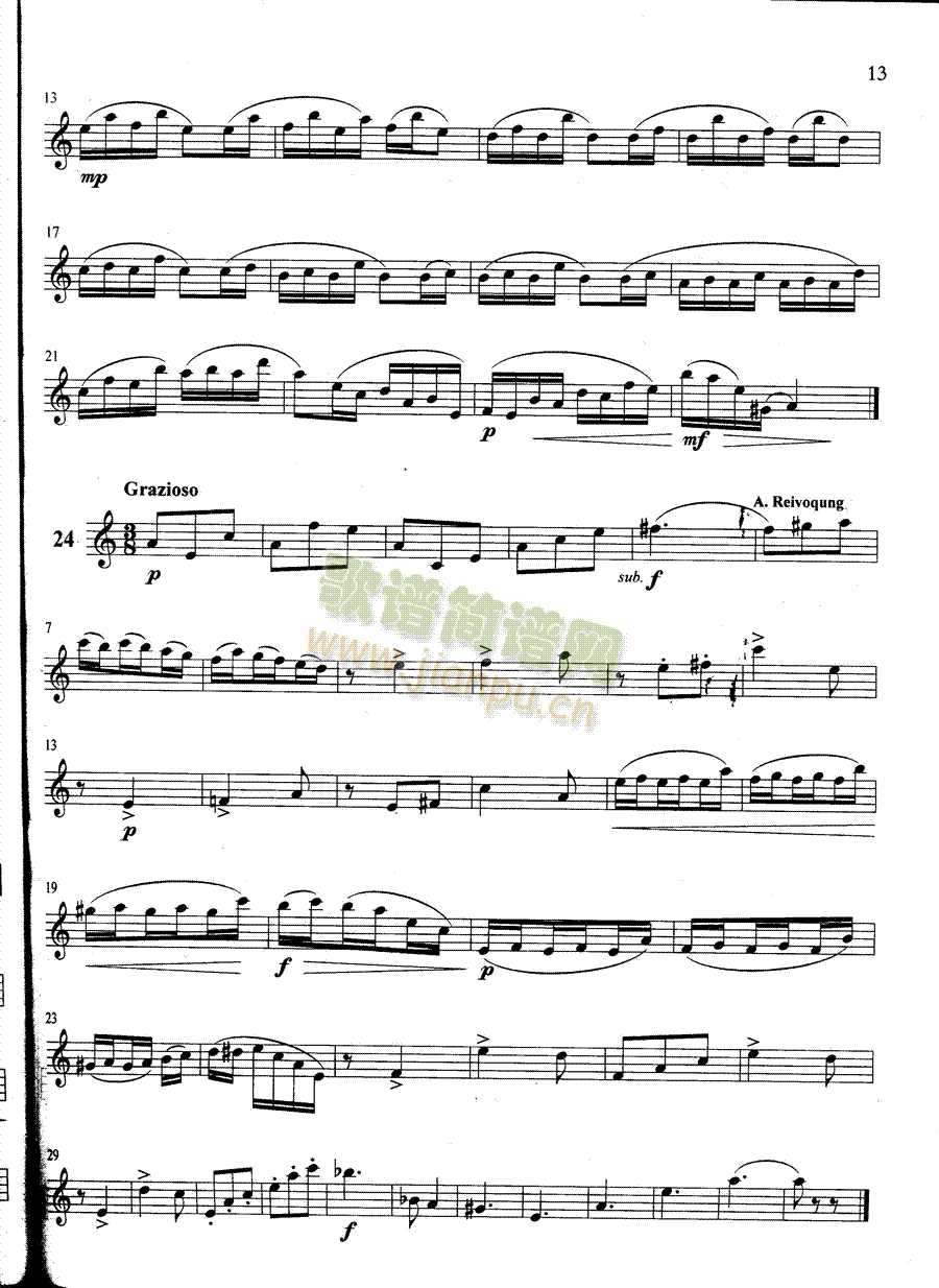 萨克斯管练习曲第100—013页(萨克斯谱)1