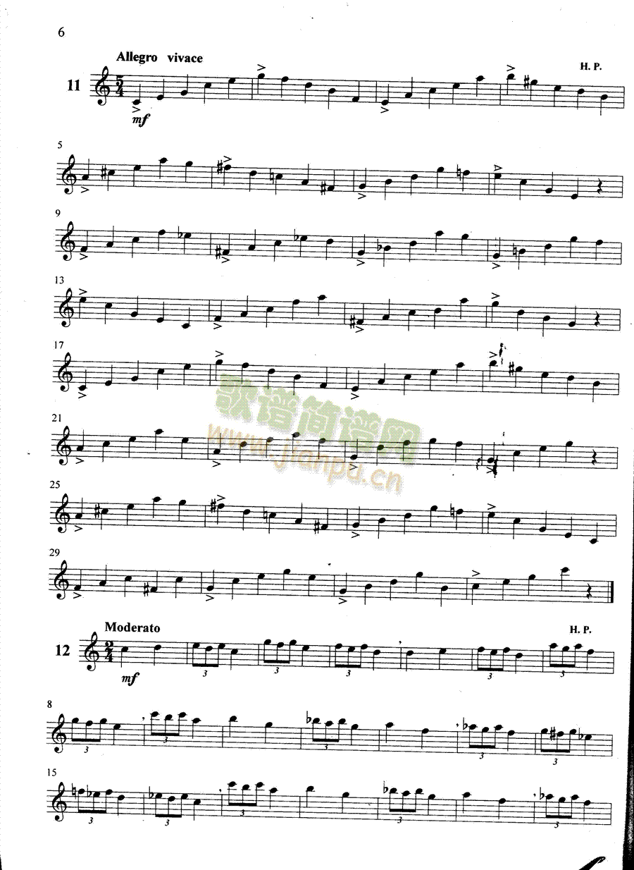 萨克斯管练习曲第100—006页(萨克斯谱)1