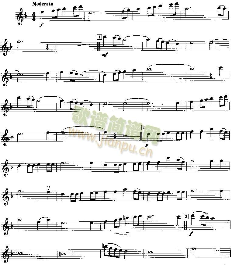 电影音乐〈音乐之声〉主题曲罗杰斯)(萨克斯谱)1