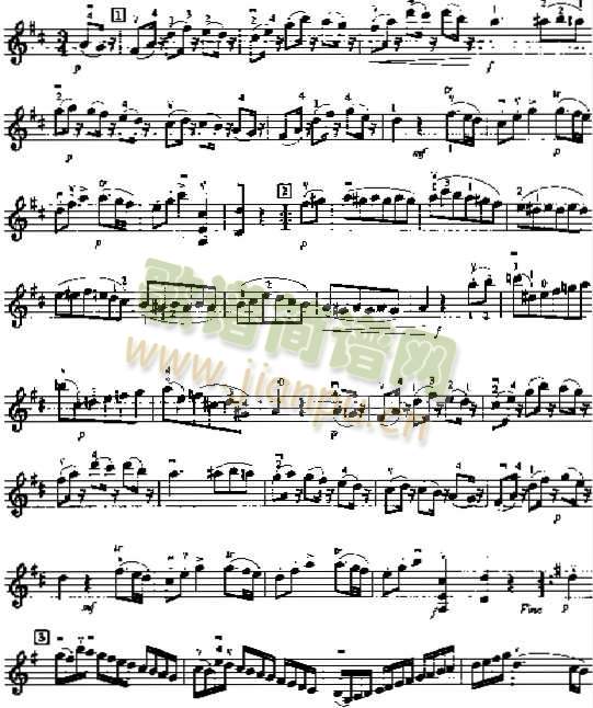 小步舞曲(萨克斯谱)1