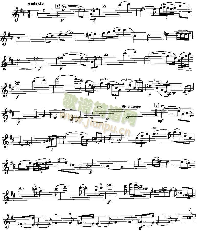 沉思(萨克斯谱)1