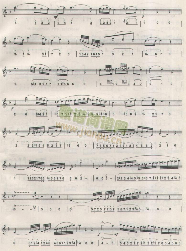 莫扎特bA大调阿尔多萨克斯协奏曲(萨克斯谱)3