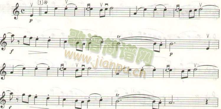 金婚曲(萨克斯谱)1