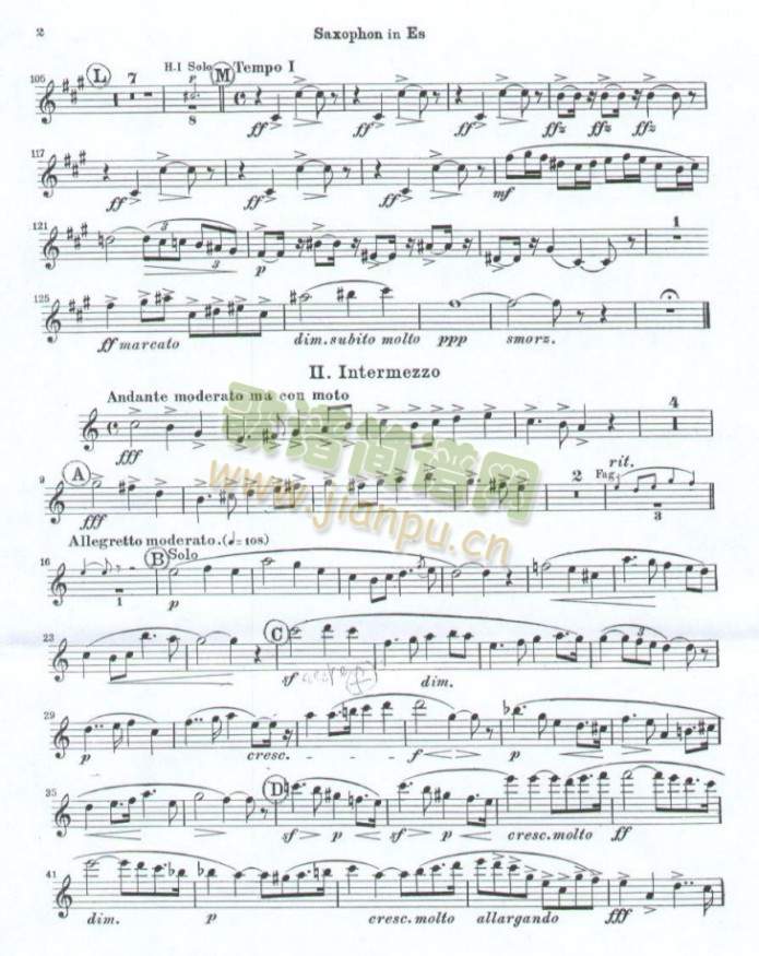 芭蕾舞剧(萨克斯谱)5