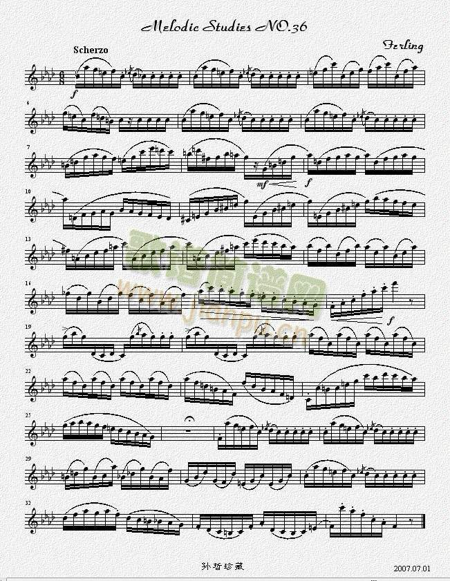 四十八首旋律练习曲之三十六(萨克斯谱)1