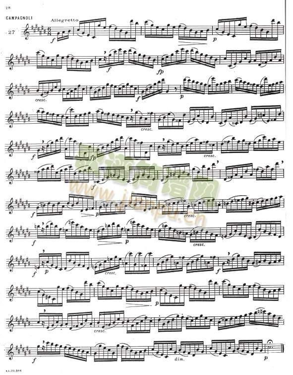 有难度的练习曲(萨克斯谱)1