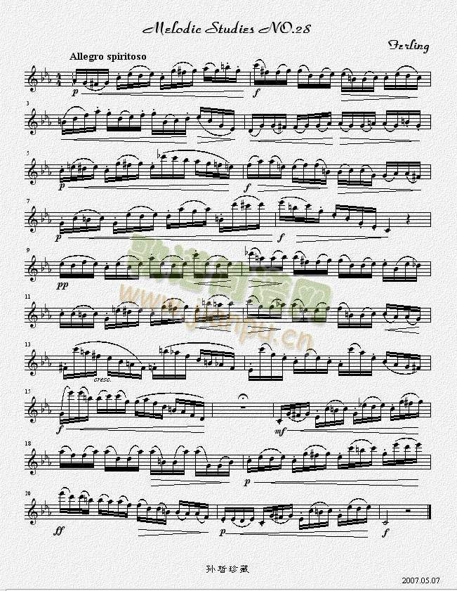 四十八首旋律练习曲之二十八(萨克斯谱)1