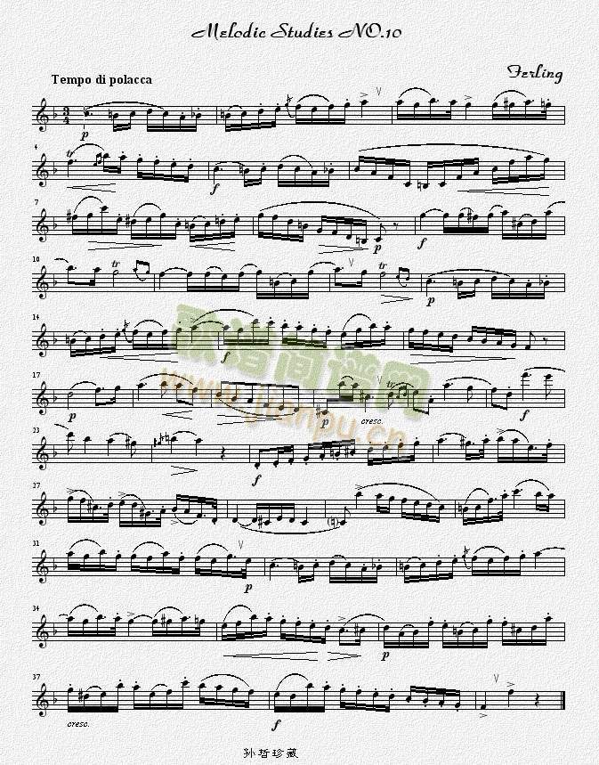 四十八首旋律练习曲之十(萨克斯谱)1