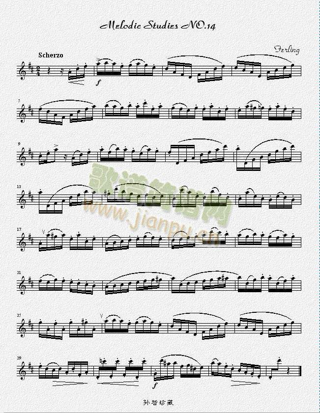 四十八首旋律练习曲之十四(萨克斯谱)1