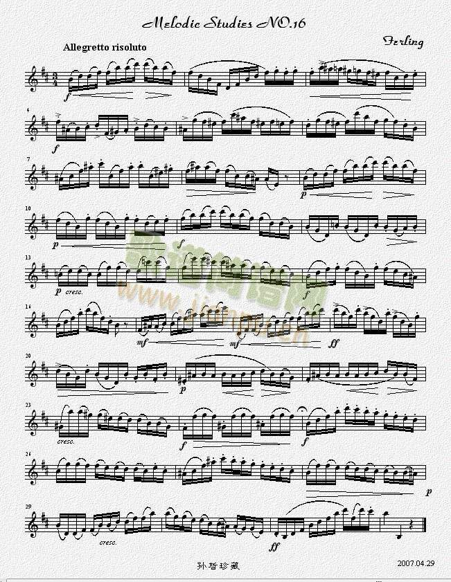 四十八首旋律练习曲之十六(萨克斯谱)1