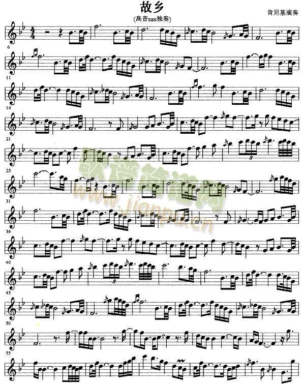 故乡2(萨克斯谱)1