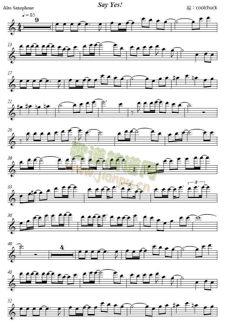 SayYes!(萨克斯谱)1