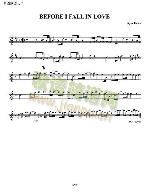 beforeifallinlove(萨克斯谱)1