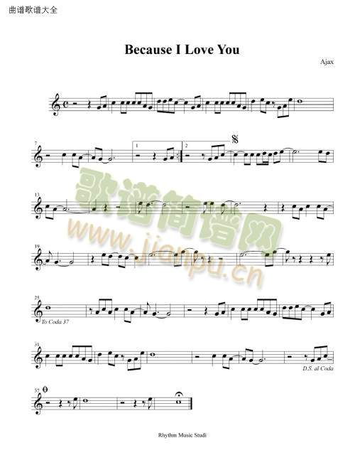 becauseiloveyou(萨克斯谱)1