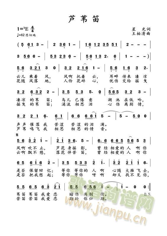 芦苇苇笛(笛箫谱)1
