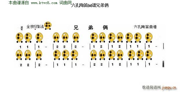 兄弟俩(笛箫谱)1
