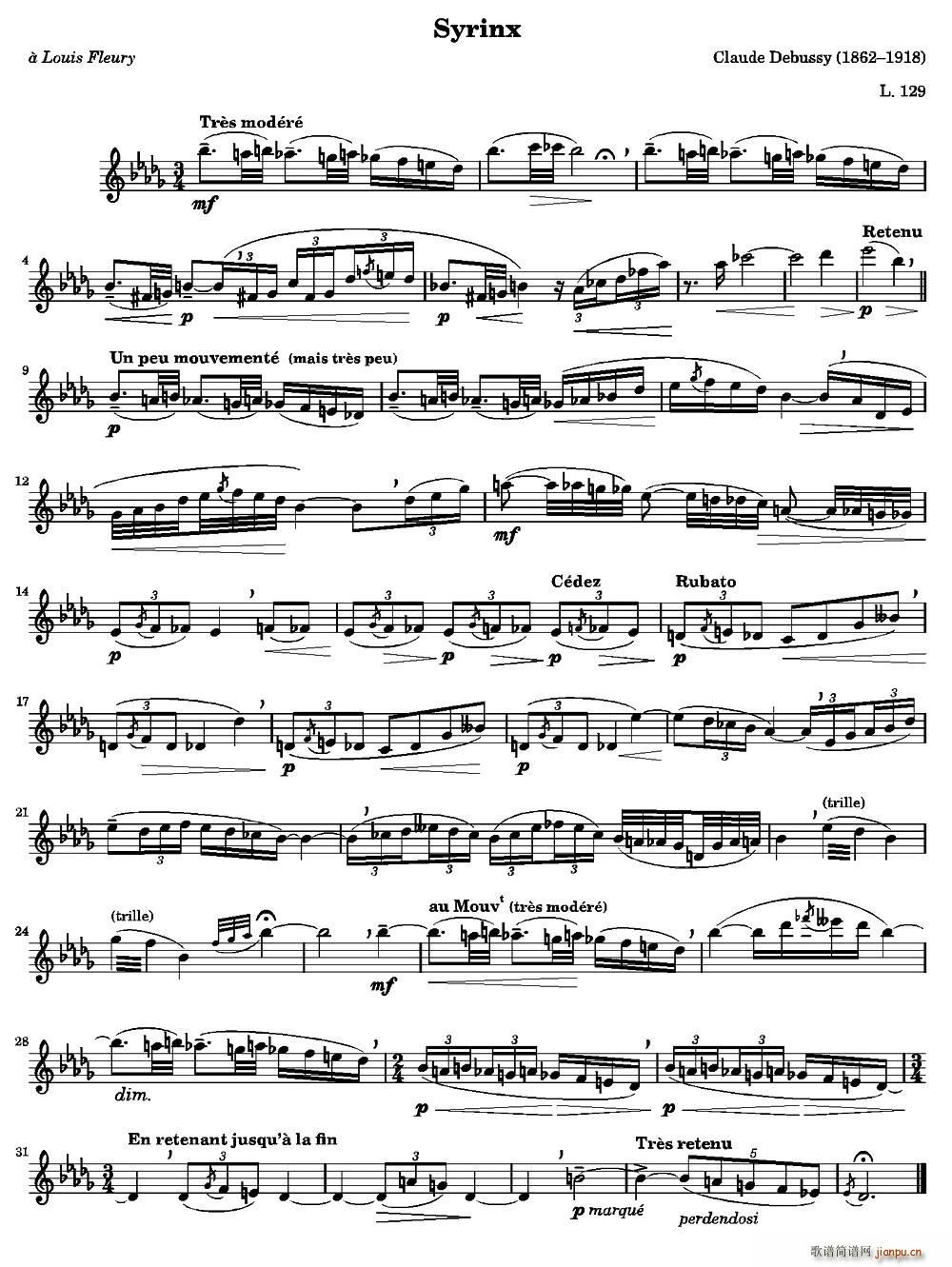 Syrinx(笛箫谱)1