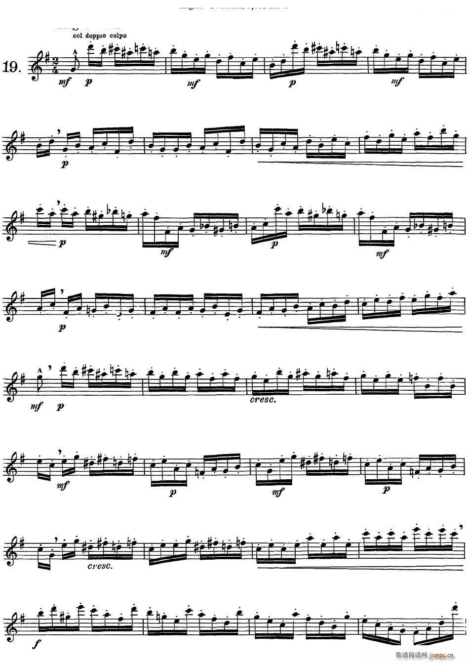 胡埃斯24首长笛练习曲Op 32 NO 19(笛箫谱)1