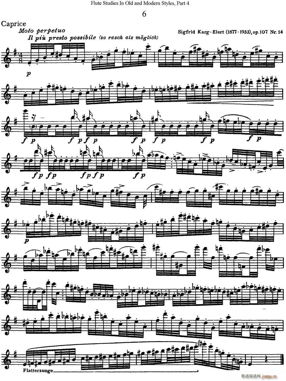 斯勒新老风格长笛练习重奏曲 第四部分 NO 6(笛箫谱)1
