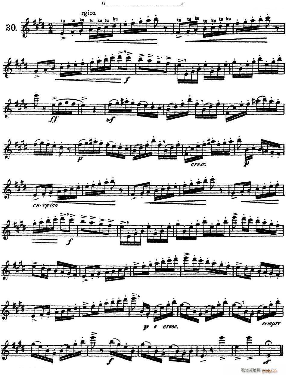 三十首基础及提高练习曲 NO 30(笛箫谱)1