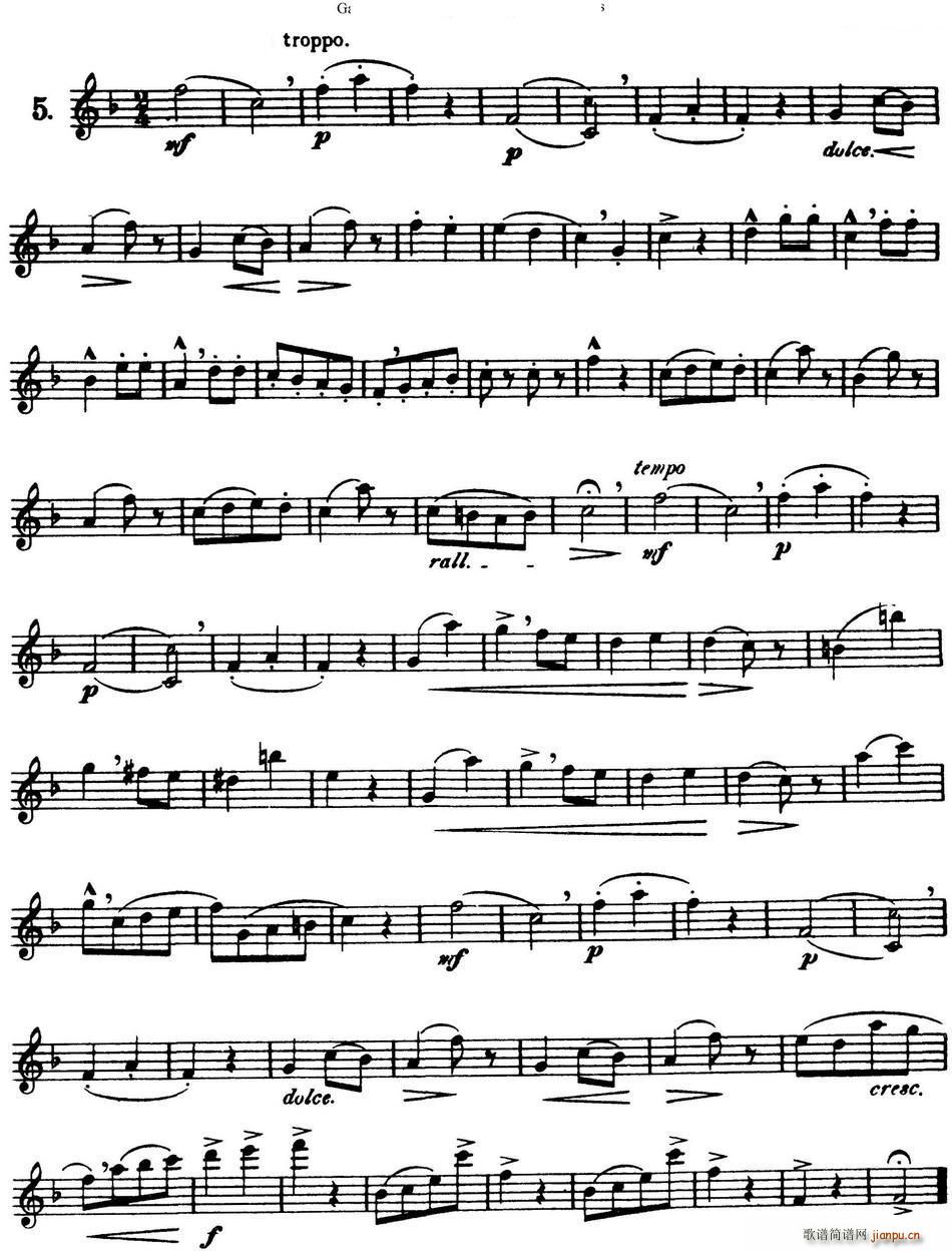 三十首基础及提高练习曲 NO 5(笛箫谱)1